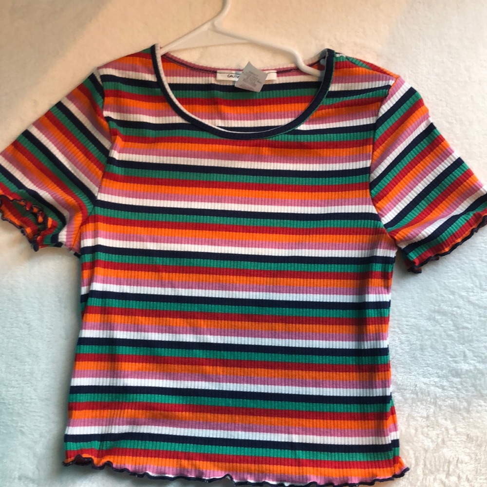 Multi colored cropped top